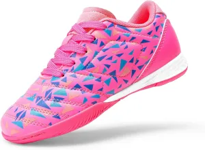 DREAM PAIRS Boys Girls Indoor Sneakers Lace Up Sport Athletic Casual IC Youth Futsal Football Soccer Shoes for Little/Big Kid
