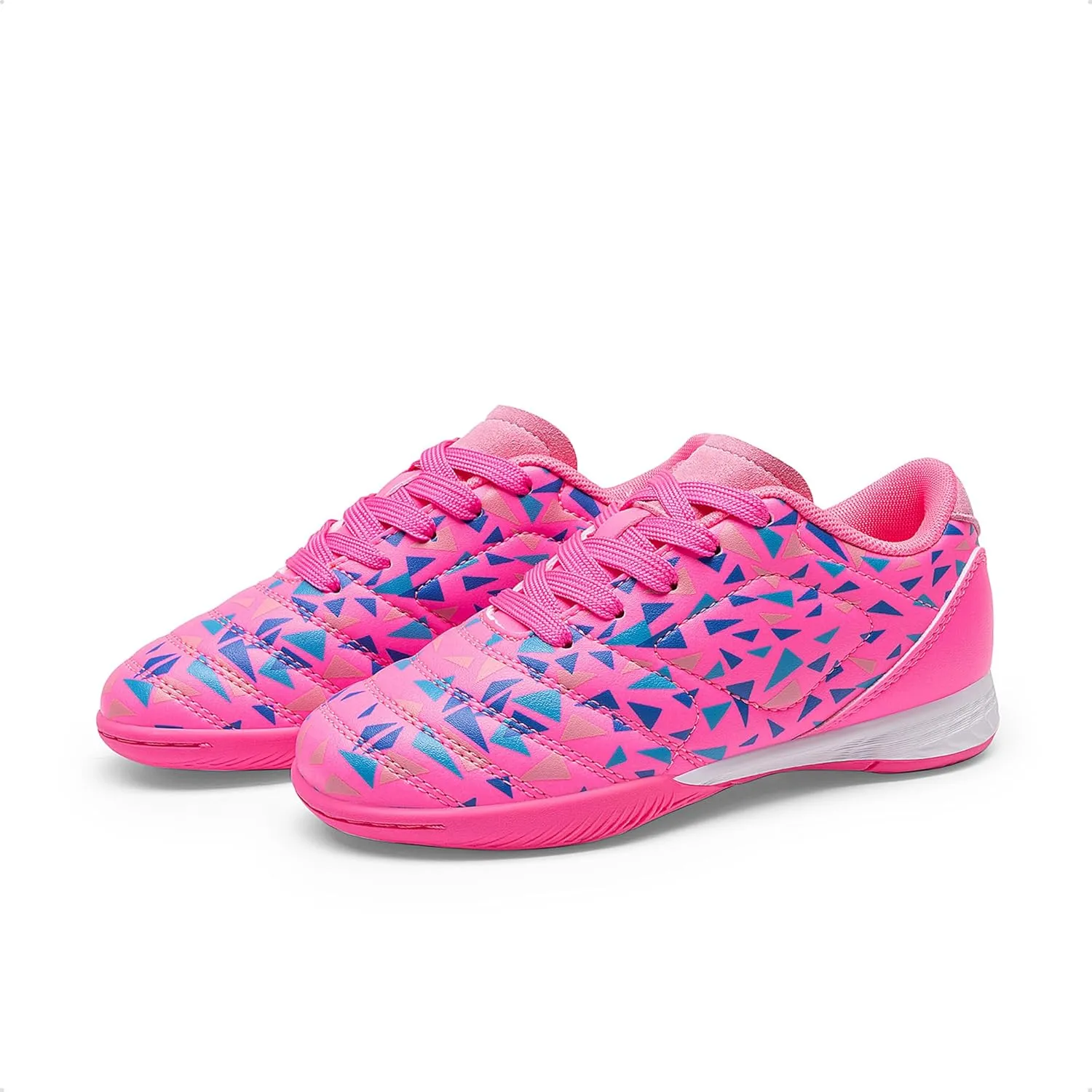 DREAM PAIRS Boys Girls Indoor Sneakers Lace Up Sport Athletic Casual IC Youth Futsal Football Soccer Shoes for Little/Big Kid