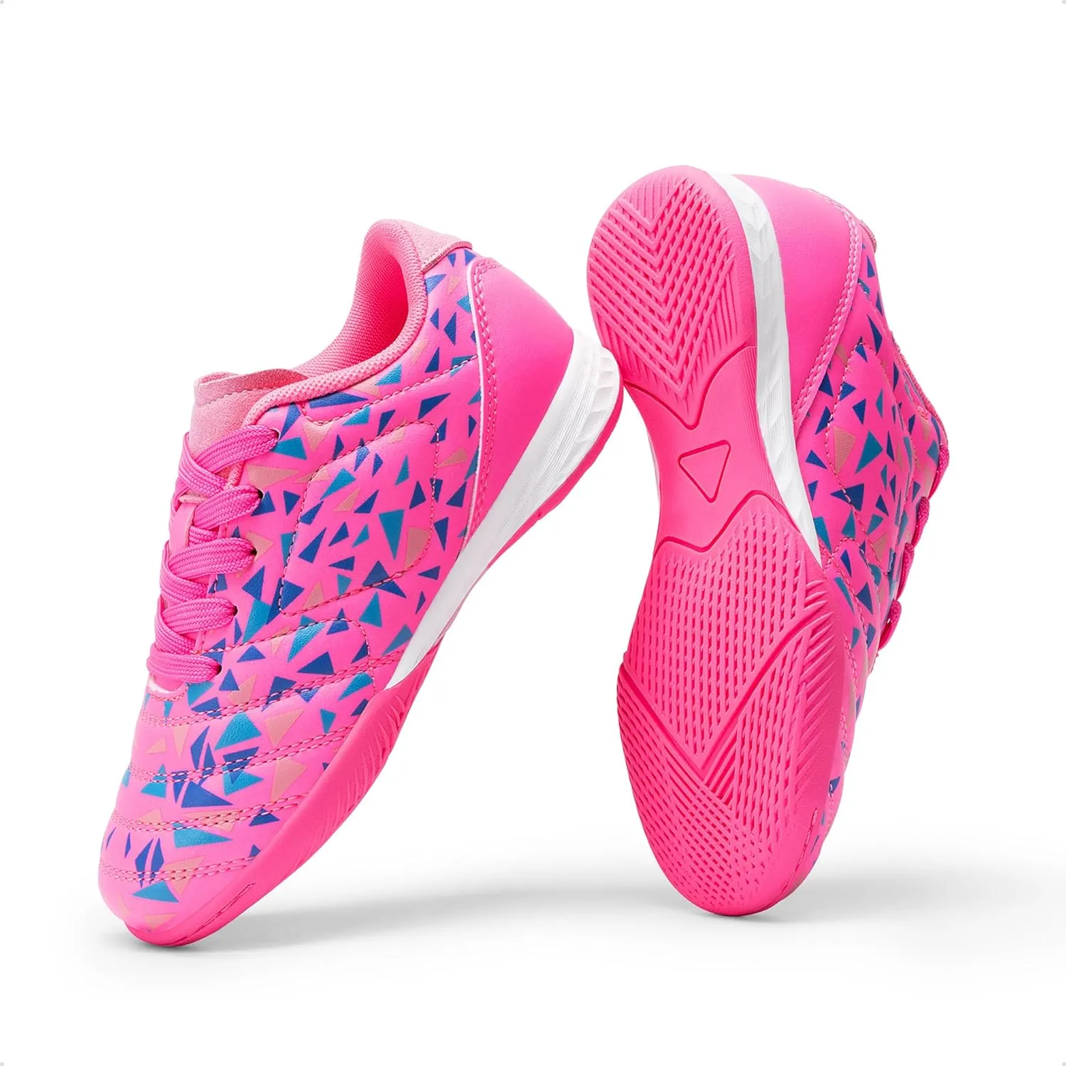 DREAM PAIRS Boys Girls Indoor Sneakers Lace Up Sport Athletic Casual IC Youth Futsal Football Soccer Shoes for Little/Big Kid