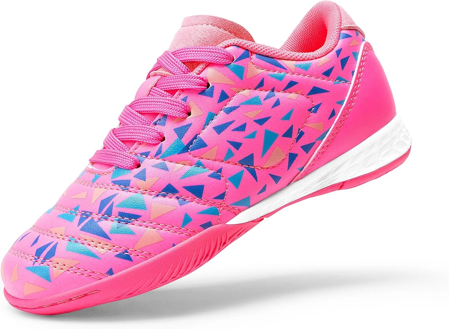 DREAM PAIRS Boys Girls Indoor Sneakers Lace Up Sport Athletic Casual IC Youth Futsal Football Soccer Shoes for Little/Big Kid