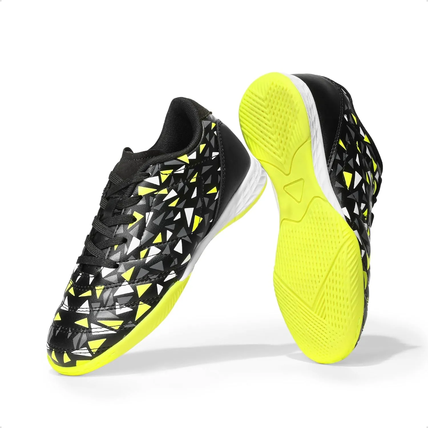 DREAM PAIRS Boys Girls Indoor Sneakers Lace Up Sport Athletic Casual IC Youth Futsal Football Soccer Shoes for Little/Big Kid