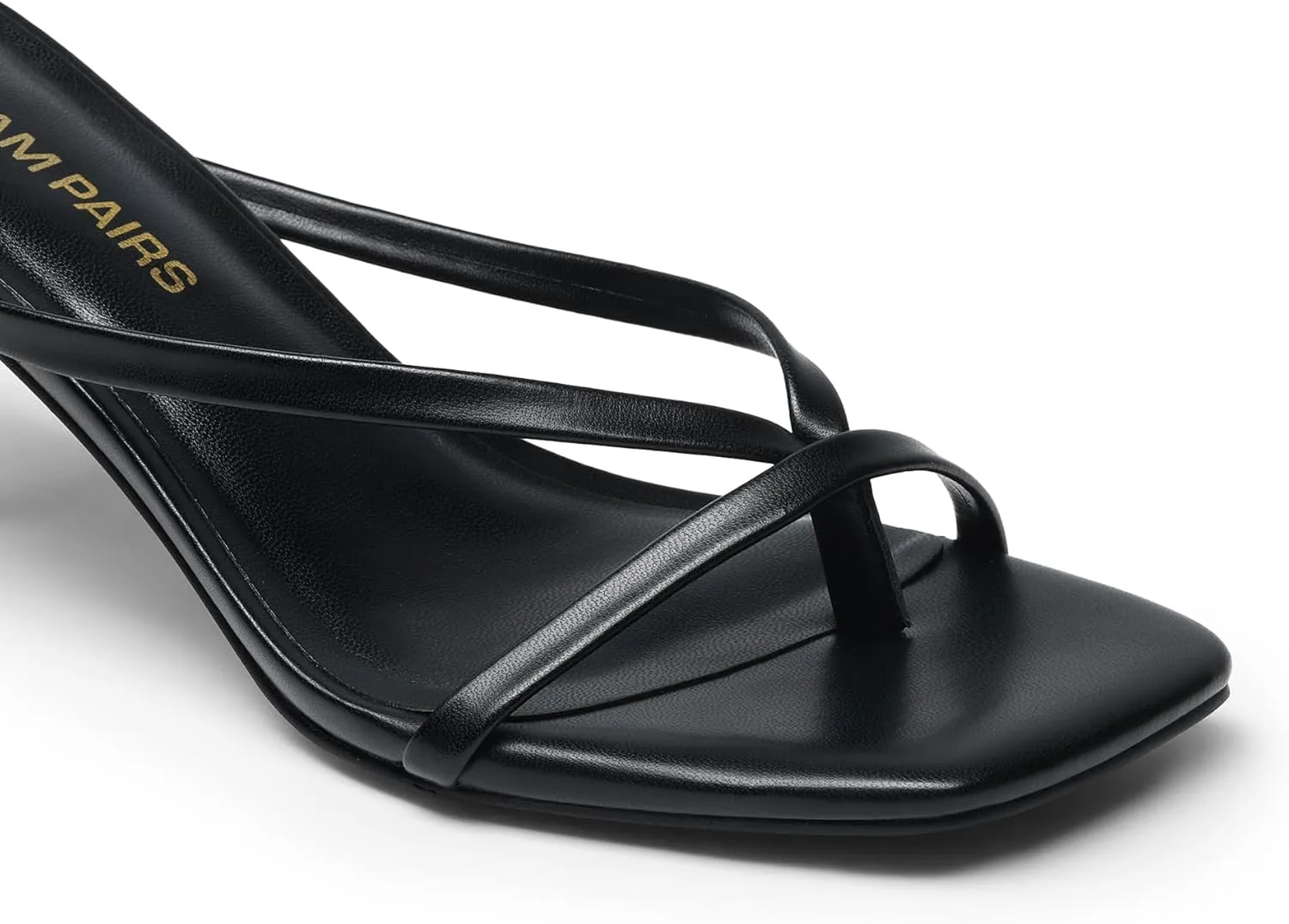 DREAM PAIRS Heels for Women Flip Flops Kitten Low Heels Open Square Toe Thong Heeled Sandals, Sexy Fashion Comfort Shoes for Party Casual Slides