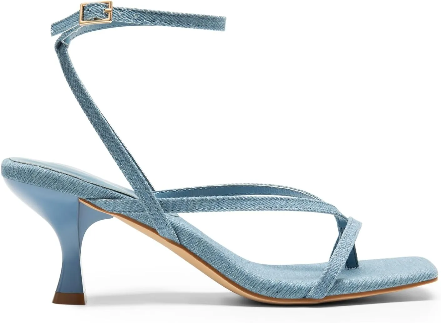DREAM PAIRS Women's kitten Low Strappy Lace Up Heels Open Square Toe Thong Ankle Strap Heels Sexy Fashion Comfort Dress Shoes Party Sylvestra Pumps Heeled Sandals
