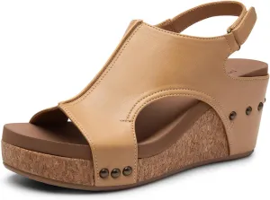 DREAM PAIRS Women's Platform Wedge Sandals, Comfortable Open-Toe Cork Casual & Dressy Summer Shoes