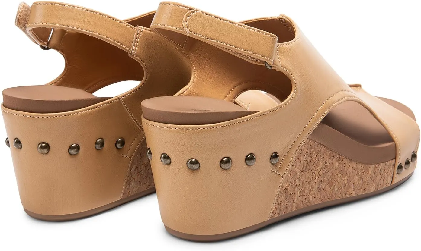DREAM PAIRS Women's Platform Wedge Sandals, Comfortable Open-Toe Cork Casual & Dressy Summer Shoes