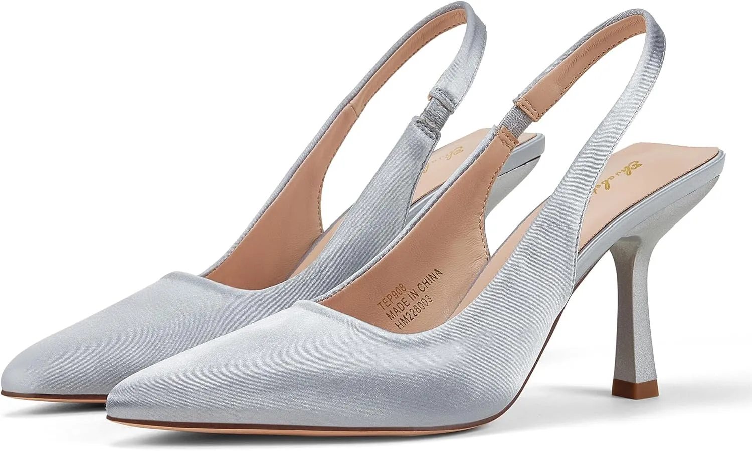 Elisabet Tang 3.14 in Trendy Slingback Stiletto Pumps for Women - Sexy Slip on Pointed Closed Toe mid High Heels Daily Party Office
