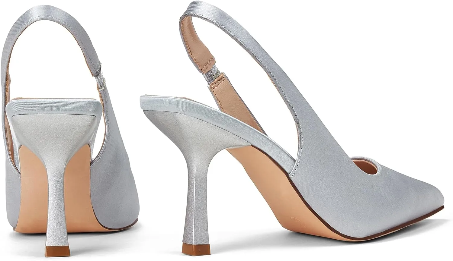 Elisabet Tang 3.14 in Trendy Slingback Stiletto Pumps for Women - Sexy Slip on Pointed Closed Toe mid High Heels Daily Party Office
