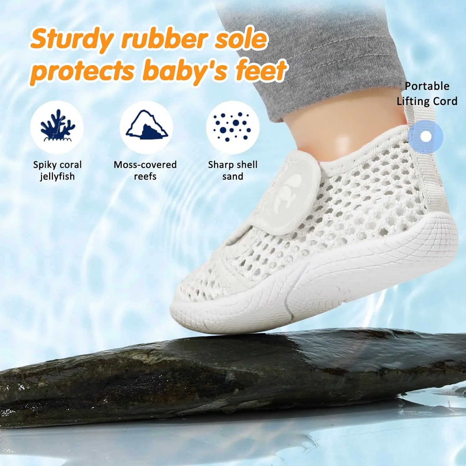 FEETCITY Toddler Sandals Boys Girls Water Shoes Baby Quick-Dry Aqua Socks Beach Swim Pool Barefoot Shoes