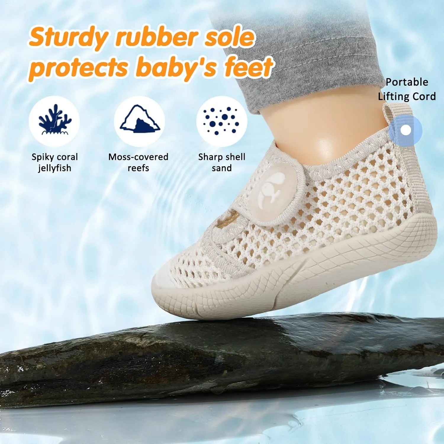 FEETCITY Toddler Sandals Boys Girls Water Shoes Baby Quick-Dry Aqua Socks Beach Swim Pool Barefoot Shoes
