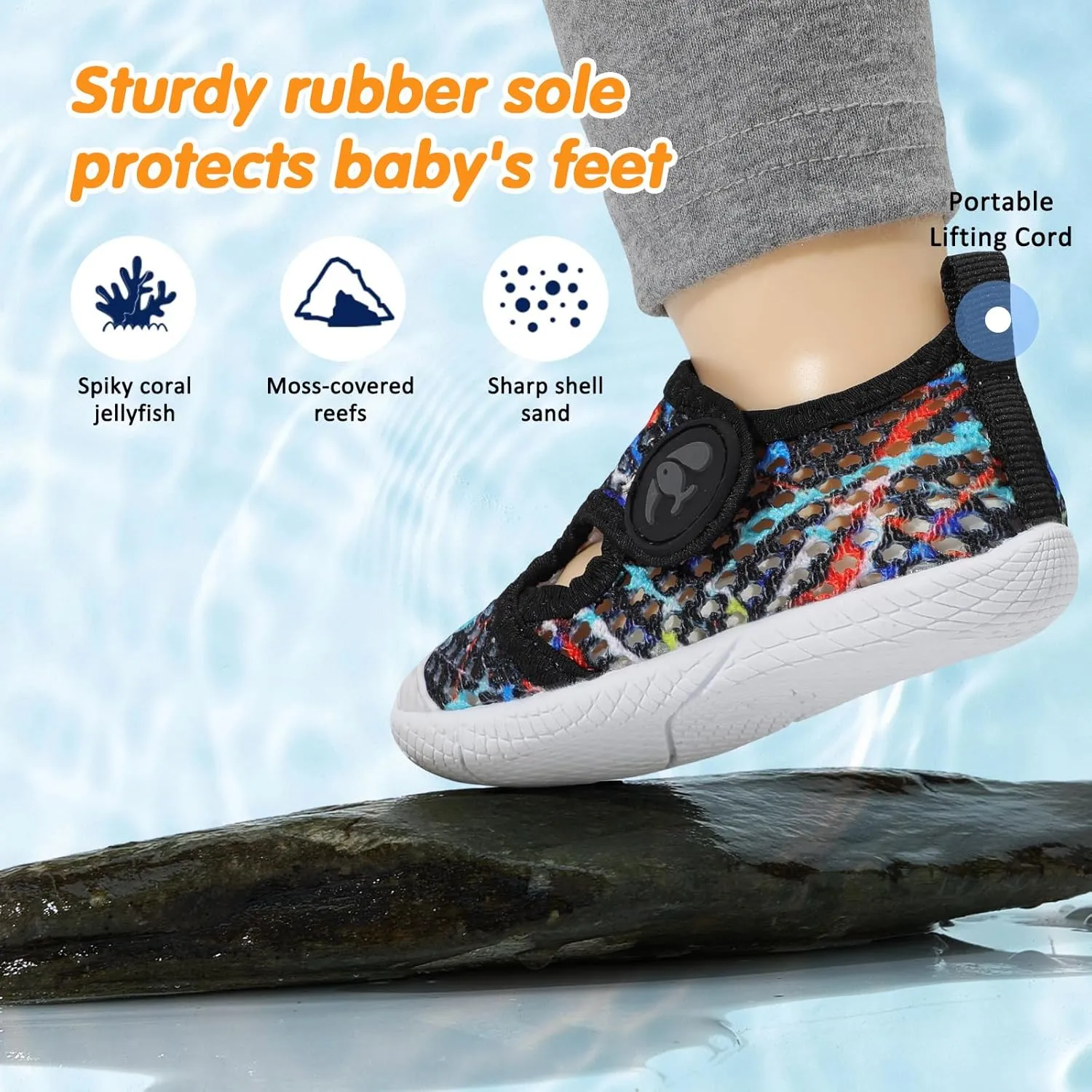 FEETCITY Toddler Sandals Boys Girls Water Shoes Baby Quick-Dry Aqua Socks Beach Swim Pool Barefoot Shoes