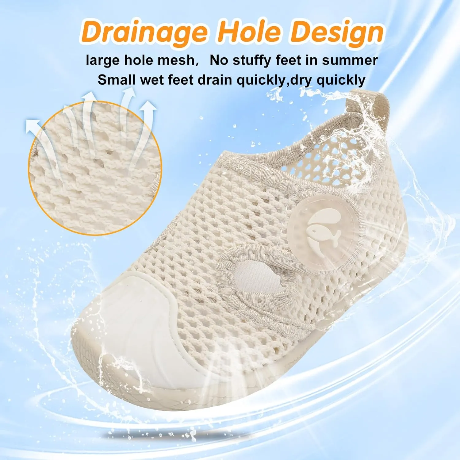 FEETCITY Toddler Sandals Boys Girls Water Shoes Baby Quick-Dry Aqua Socks Beach Swim Pool Barefoot Shoes