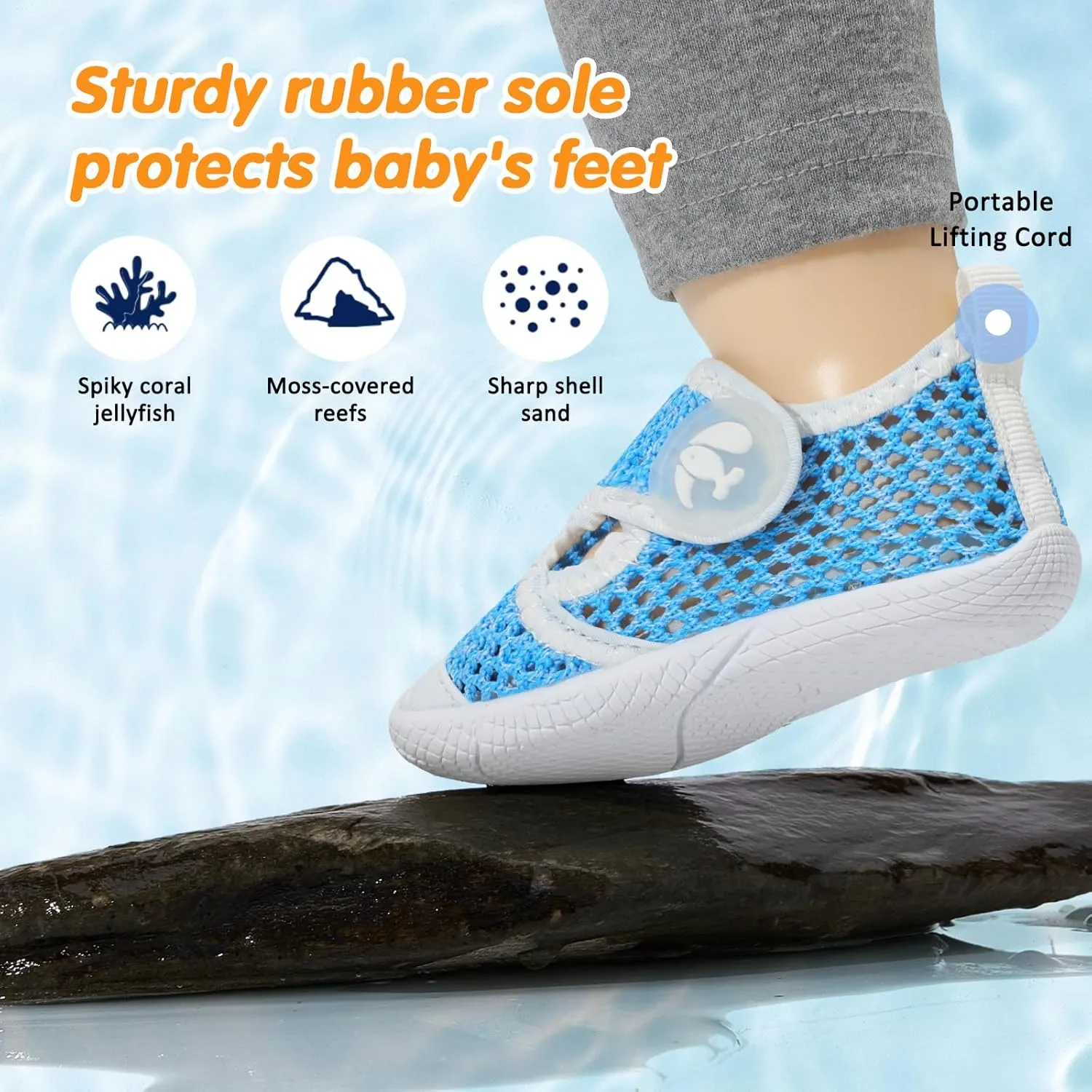 FEETCITY Toddler Sandals Boys Girls Water Shoes Baby Quick-Dry Aqua Socks Beach Swim Pool Barefoot Shoes