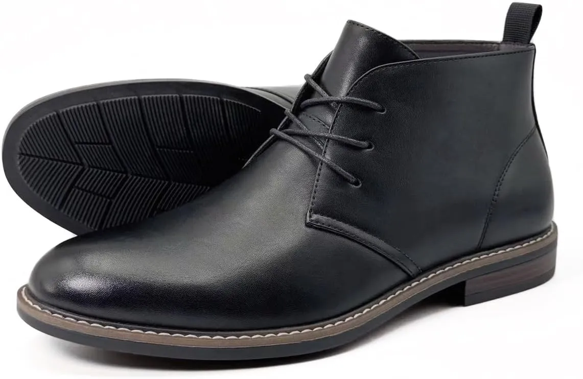 Finishing & Sewing Men's Classic Dress Casual Chukka Boots Lace Up Desert Ankle Boots
