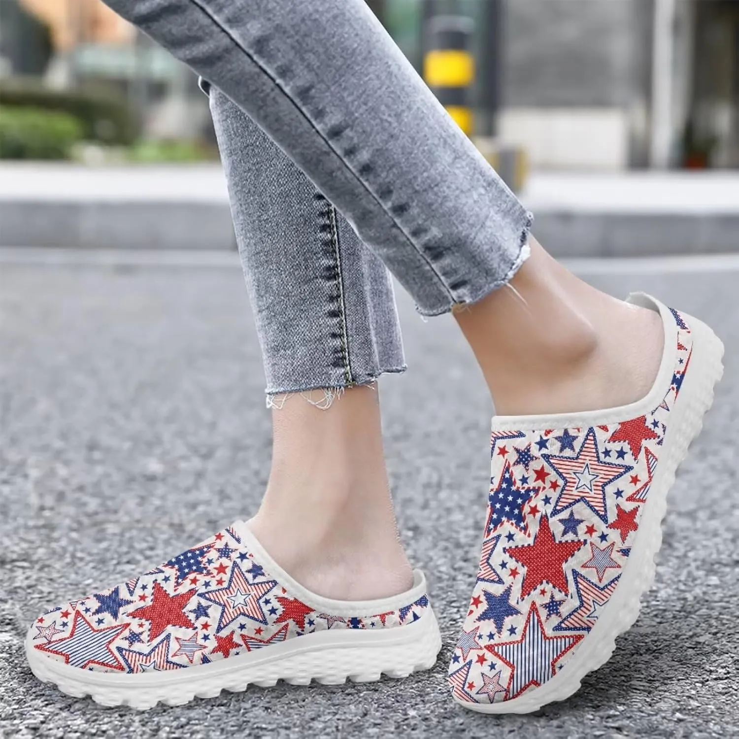 Flats for Women Water Shoes Womens Mules Slip On Mesh Barefoot Shoes Lightweight Closed Toe Slide Aqua Socks Flats