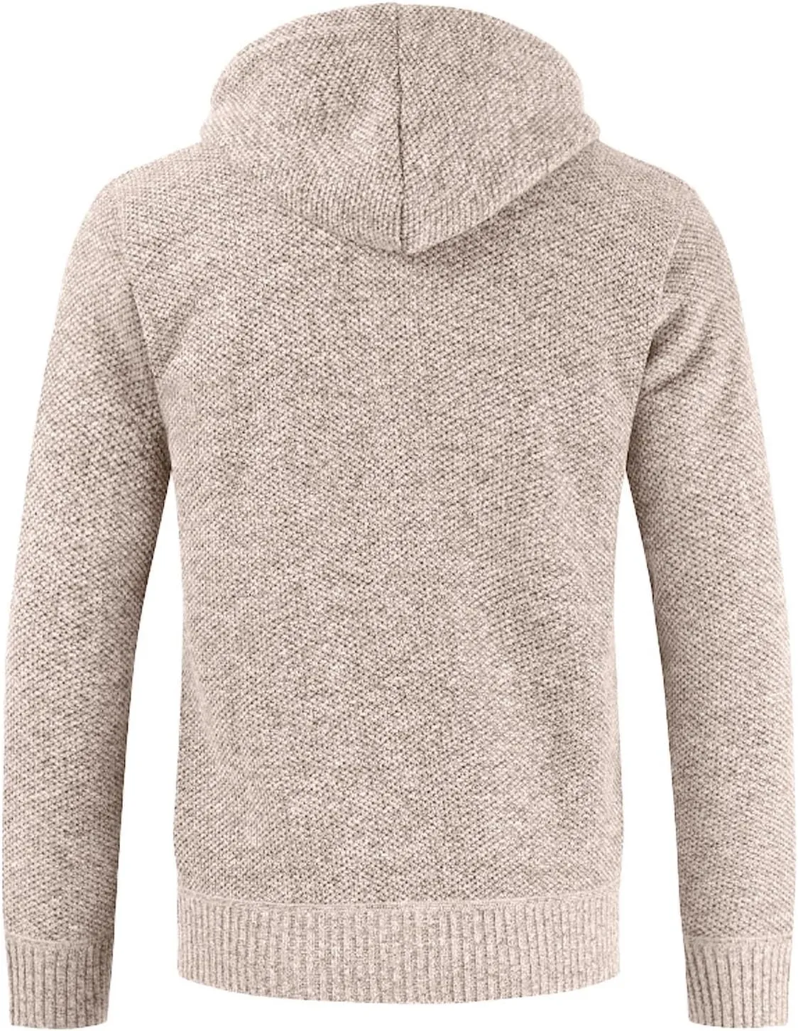 Fleece Jacket for Mens Full Zip Hoodies Sherpa Lined Hooded Jacket Thick Knitted Cardigan Sweaters Outerwear with