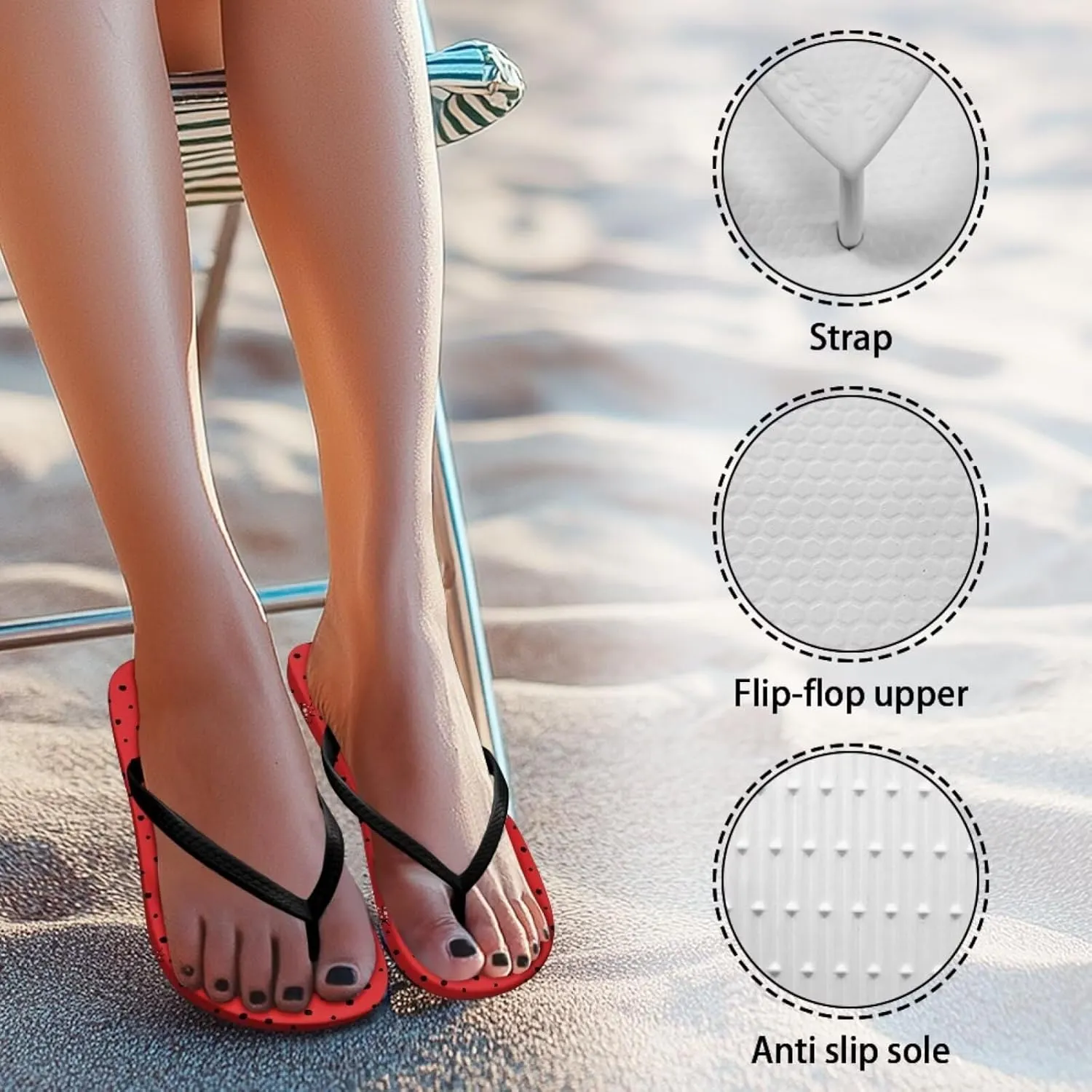 Flip Flops Women Yoga Mat Outdoor Walking Shoes Beach Ladies Arch Support Summer Thong Dressy Casual Sandals