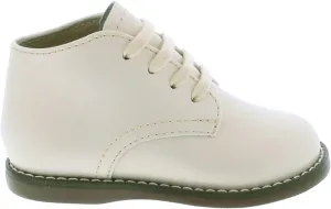 FOOTMATES Todd Lace-Up Bootie Leather Toddler and Baby Walking Shoes with Wide Toe Box and Custom-Fit Insoles, Non-Marking Outsoles - For Infants and Toddlers, Ages 0-4