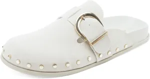 FUNKYMONKEY Women‘s Suede Rivet Mules Slip On Comfort Potato Shoes Suitable for Indoor and Outdoor
