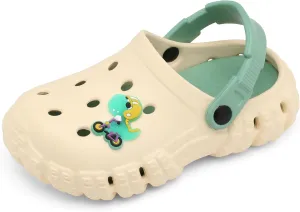 Girls Boys Clogs Kid's Garden Shoes Cartoon Slipper Dinosaur Slides Lightweight Beach Sandals Outdoor Summer