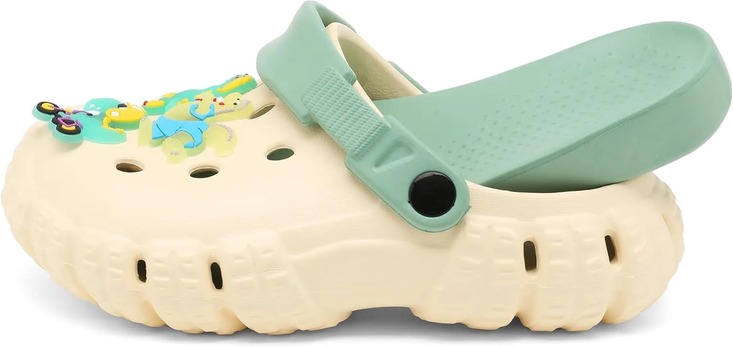Girls Boys Clogs Kid's Garden Shoes Cartoon Slipper Dinosaur Slides Lightweight Beach Sandals Outdoor Summer