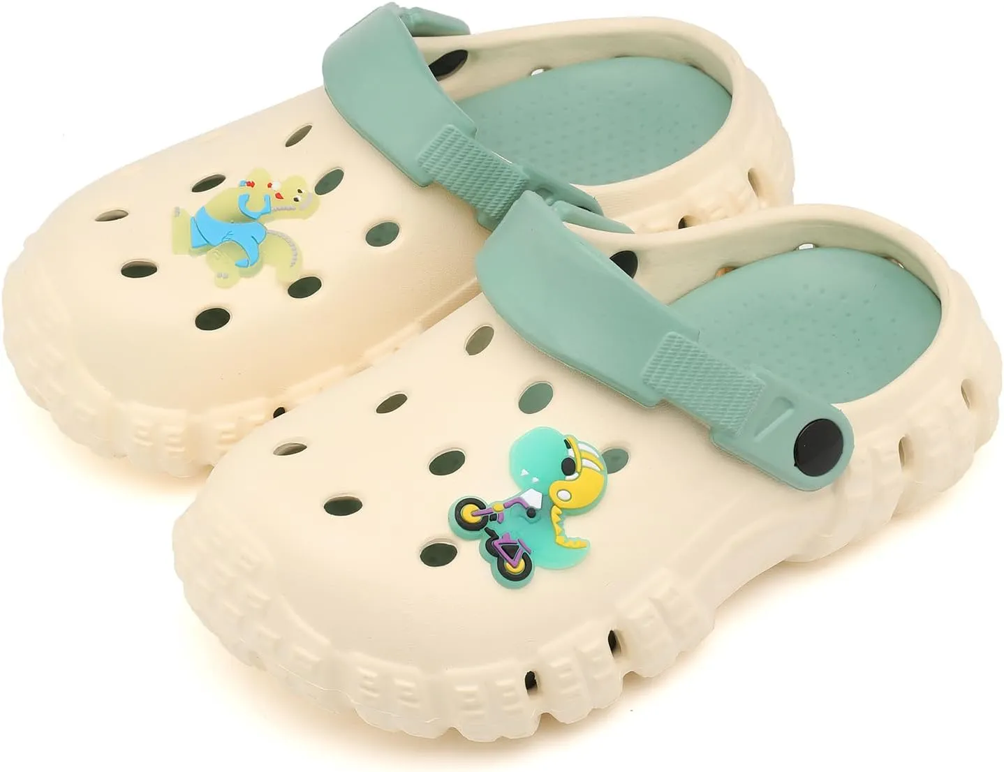 Girls Boys Clogs Kid's Garden Shoes Cartoon Slipper Dinosaur Slides Lightweight Beach Sandals Outdoor Summer