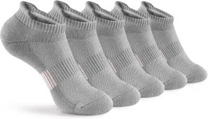 Gonii Ankle Socks Womens Running Athletic No Show Socks Cushioned 5-Pairs