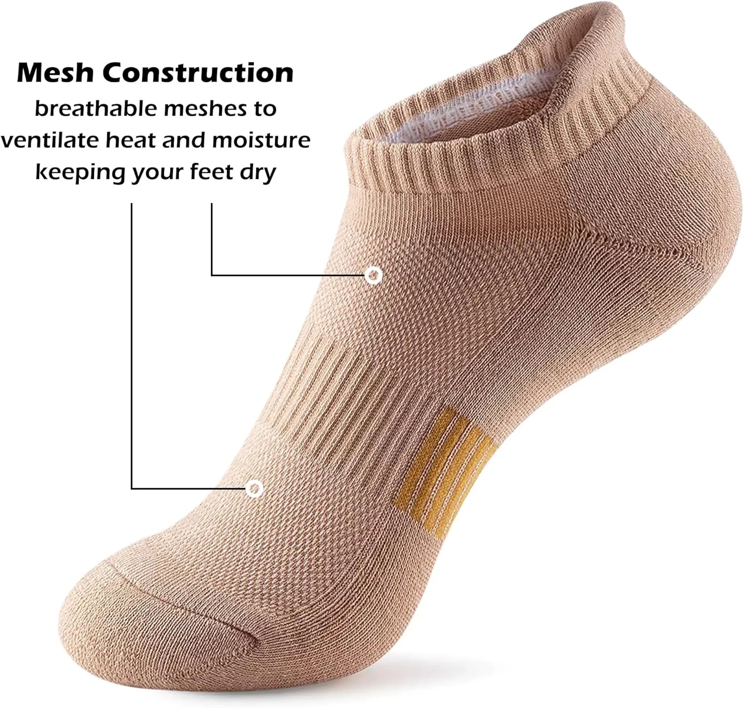 Gonii Ankle Socks Womens Running Athletic No Show Socks Cushioned 5-Pairs