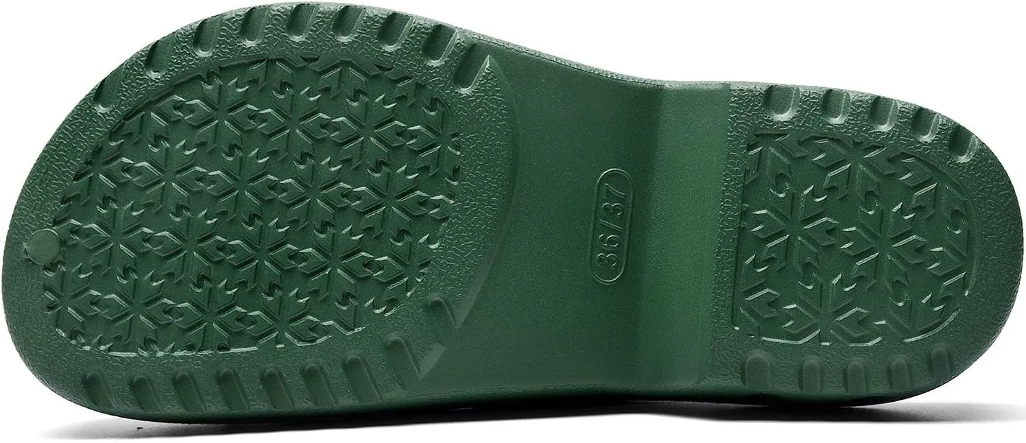 GOOBON Arch Support Sandals Nursing Shoes Garden Clogs for Women Men Waterproof Slip on Beach Slippers Unisex (US5.5-14 B(M)