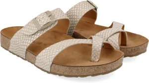HAFLINGER Bio Juno Leather Mules Sandal Cork Footbed Unisex