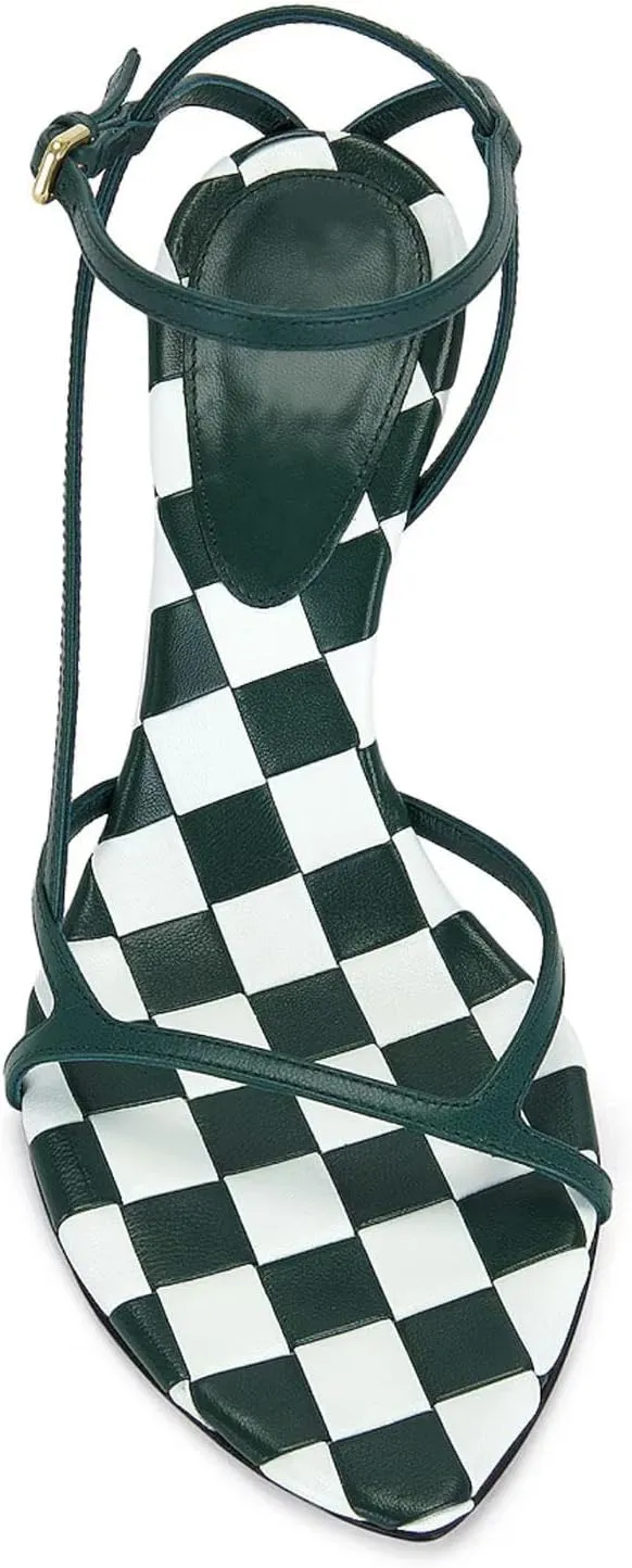 heelchic Women Stiletto High Heel Sandals Ankle Strap Buckle Open Toe Heels Sandals Fashion Party Dress Strappy Sandals
