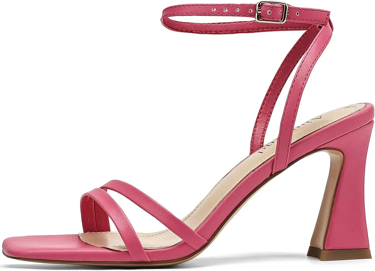 Heeled Sandals for Women Chunky Block High Heels Square Open Toe Sandals with Ankle Strap 3 Inch Dress Heels Comfortable
