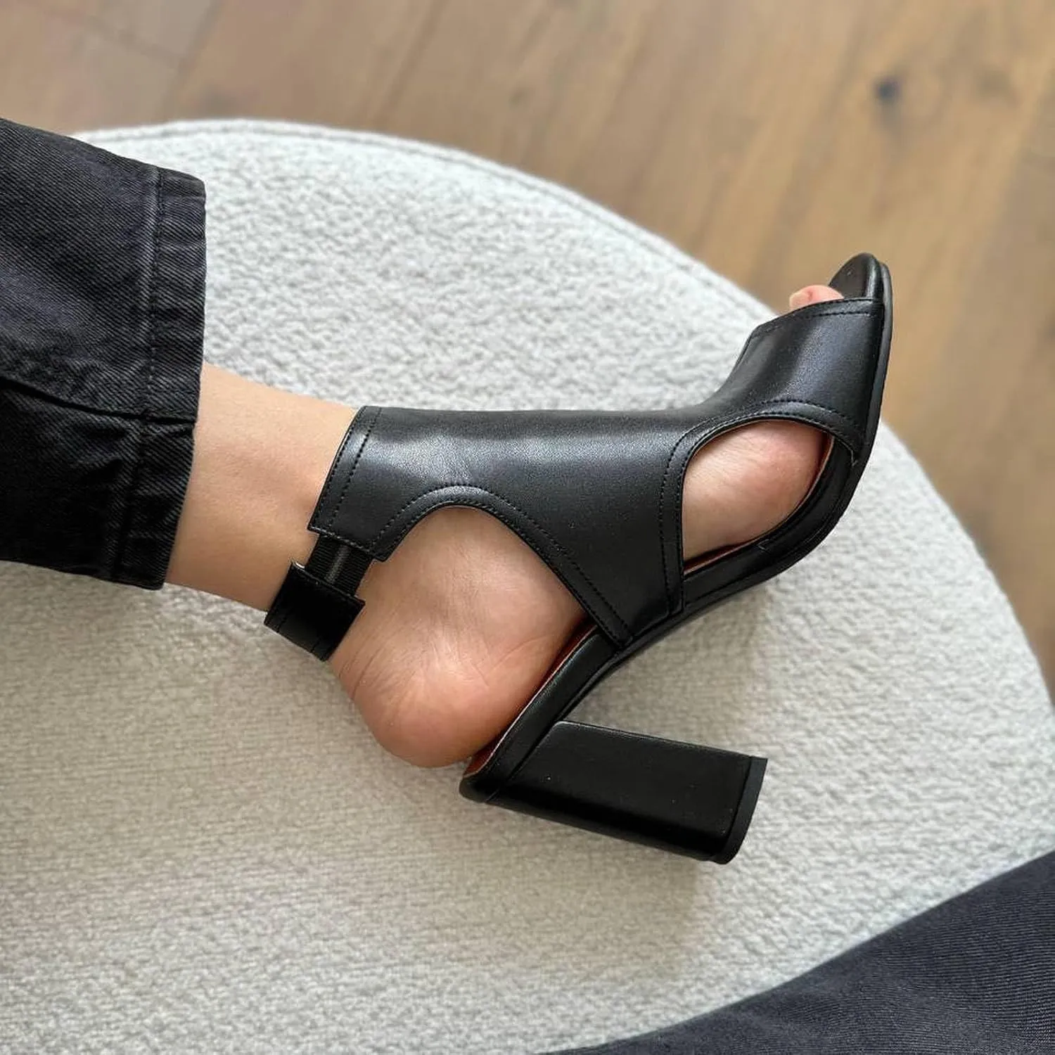 Heels for Women Peep Toe Booties Dressy Sandals Block heel Gliadiator Shoes