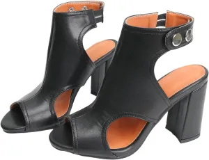 Heels for Women Peep Toe Booties Dressy Sandals Block heel Gliadiator Shoes