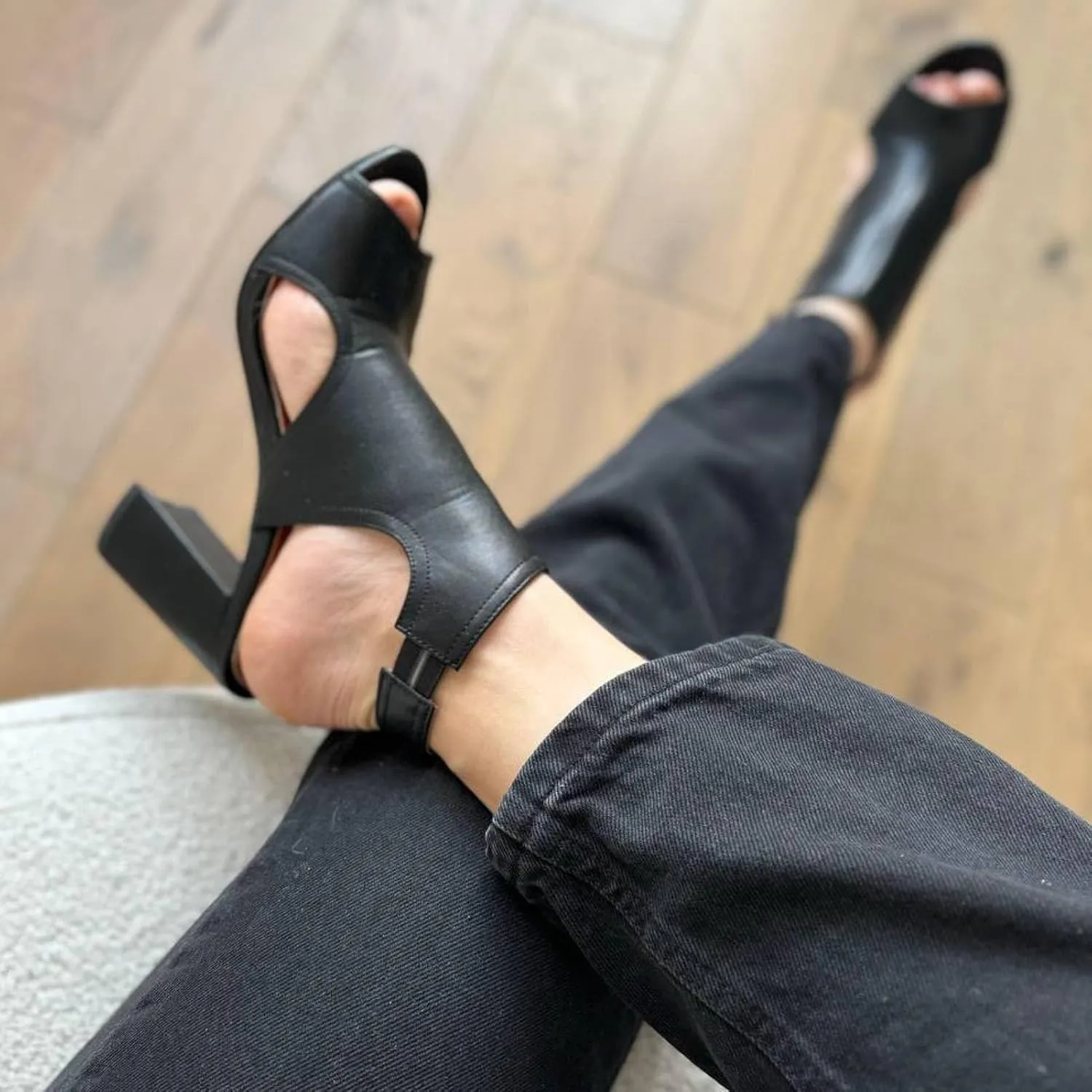Heels for Women Peep Toe Booties Dressy Sandals Block heel Gliadiator Shoes