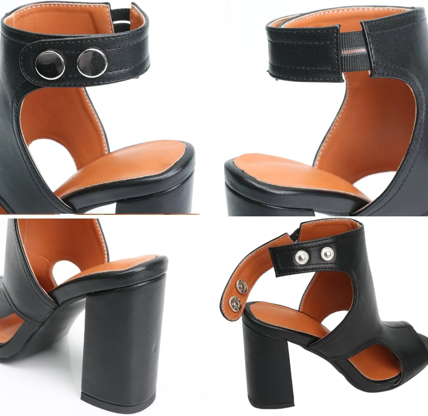 Heels for Women Peep Toe Booties Dressy Sandals Block heel Gliadiator Shoes