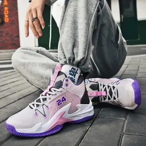 High top Neutral Basketball Shoes Men's Shoes Women's Shoes Super Light Sneakers high top Graffiti Style Combat Shoes