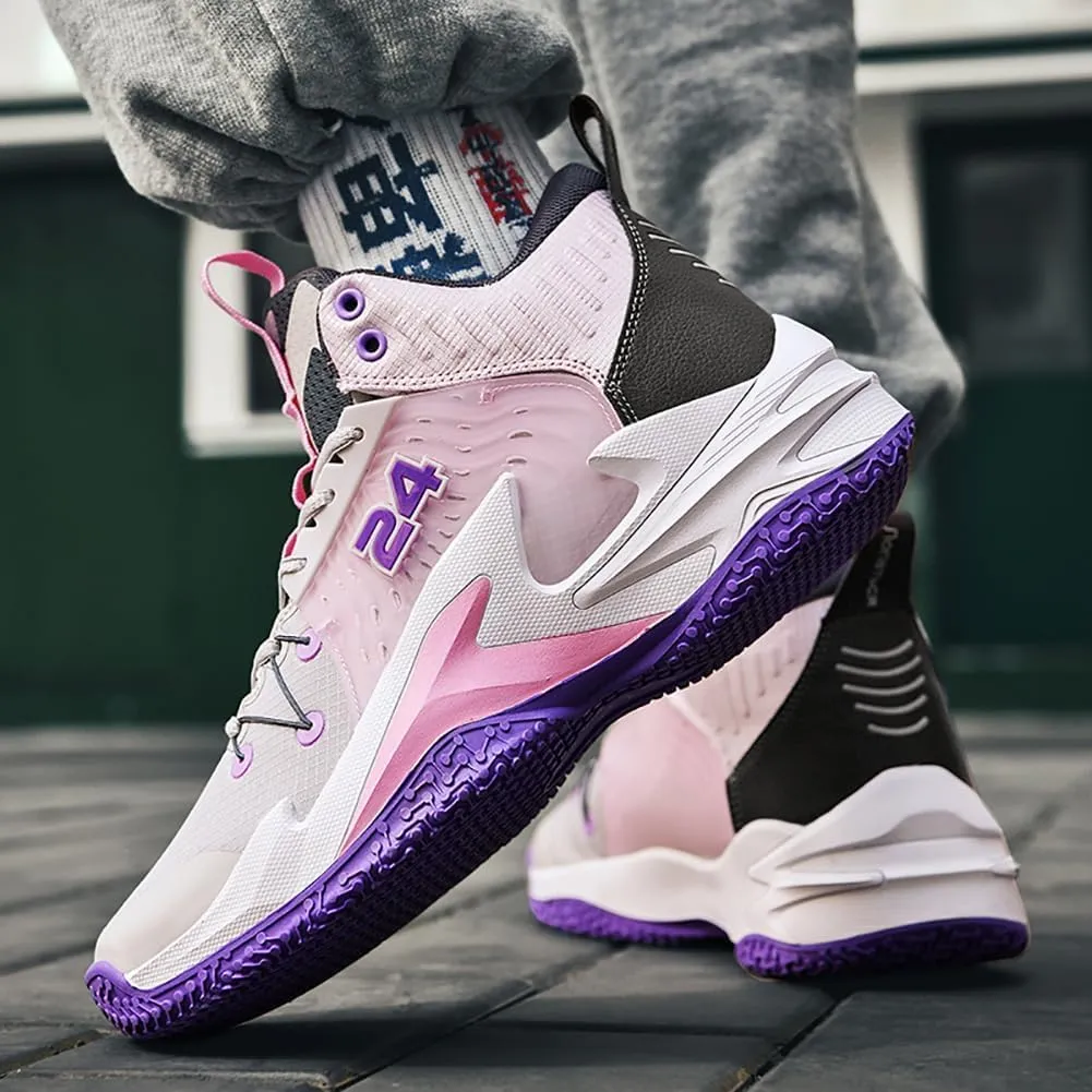 High top Neutral Basketball Shoes Men's Shoes Women's Shoes Super Light Sneakers high top Graffiti Style Combat Shoes
