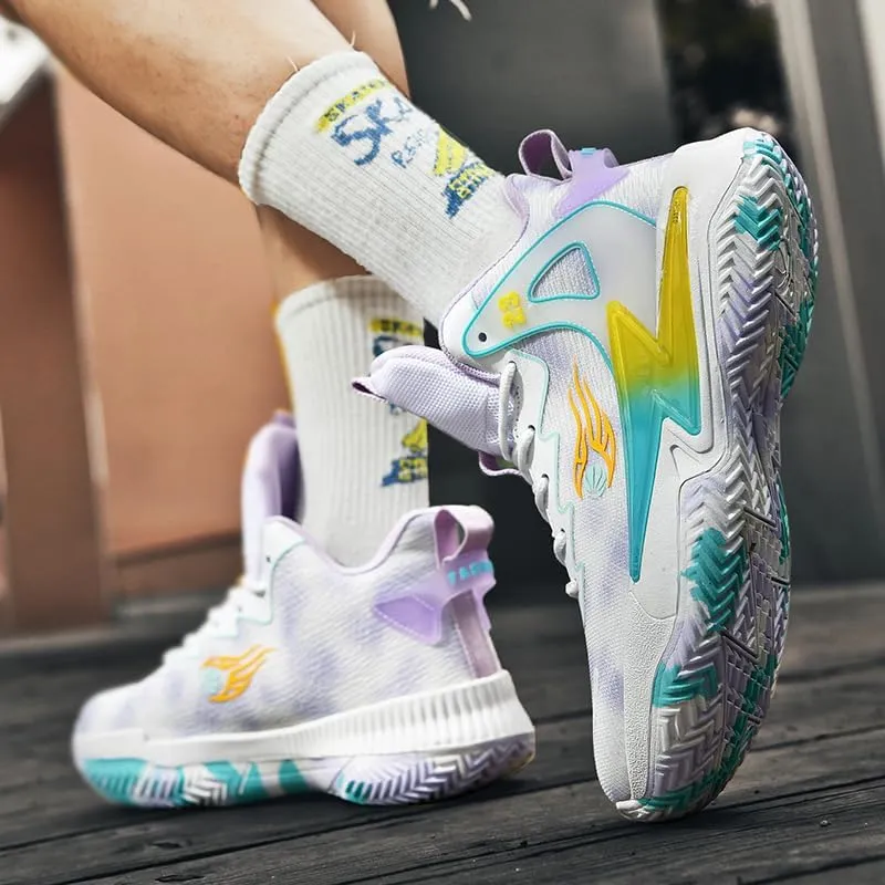 High Top Women Basketball Shoes Lightweight Fashion Outdoor Sports Shoes Unisex Sneakers Breathable Non Slip Basketball Shoes