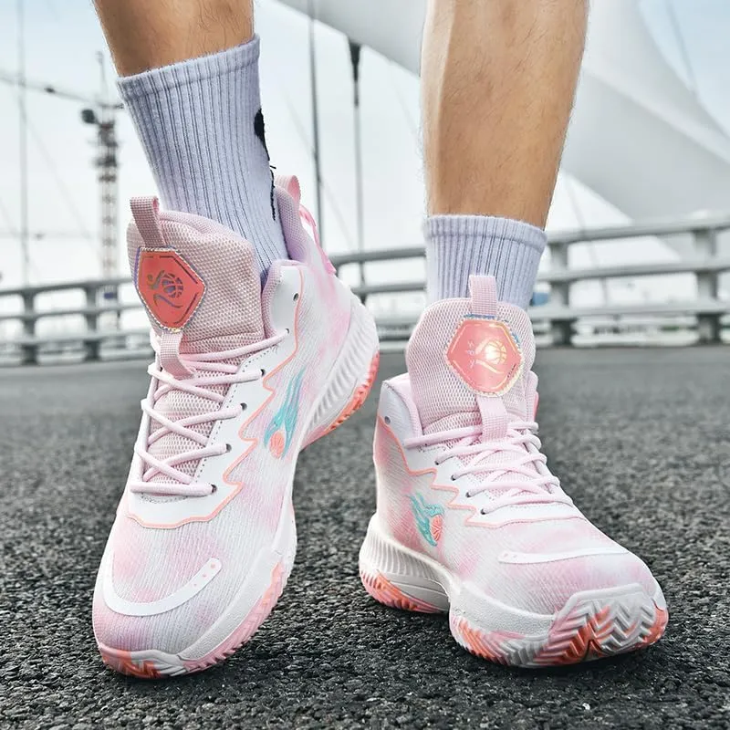 High Top Women Basketball Shoes Lightweight Fashion Outdoor Sports Shoes Unisex Sneakers Breathable Non Slip Basketball Shoes