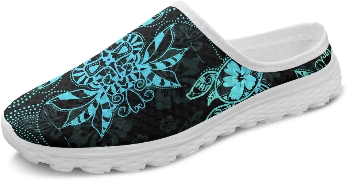 Howilath Mesh Mule Tennis Shoes for Women with Soft EVA Sole Fashion Backless Slip on Sneakers Lightweight Walking Shoes US 6-13.5