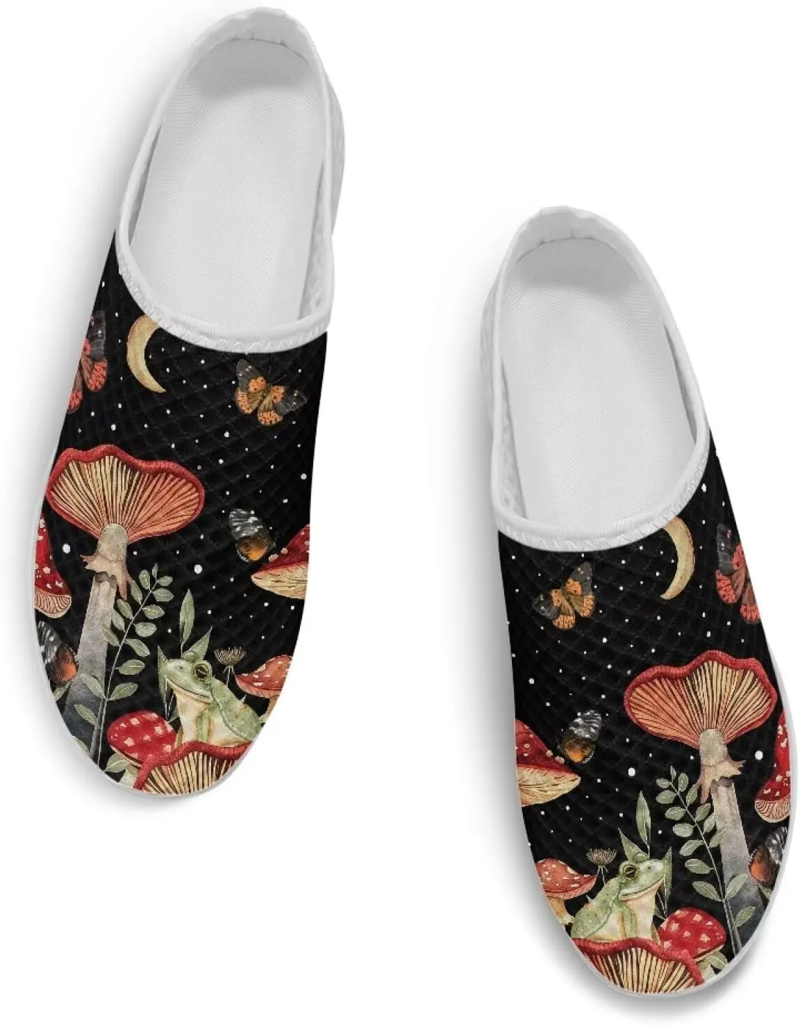 Howilath Women's Slip On Mules Shoes Closed Toe Sandals Backless Low Wedge Slides Clogs Breathable Walking Shoes US Size 6-13.5