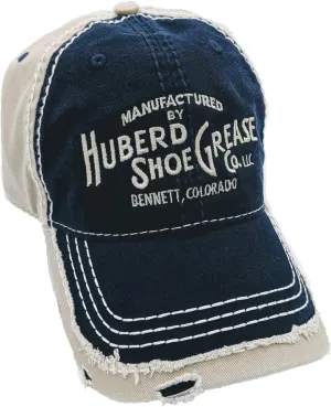 Huberd Shoe Grease Company Blue and Tan Rugged Hat