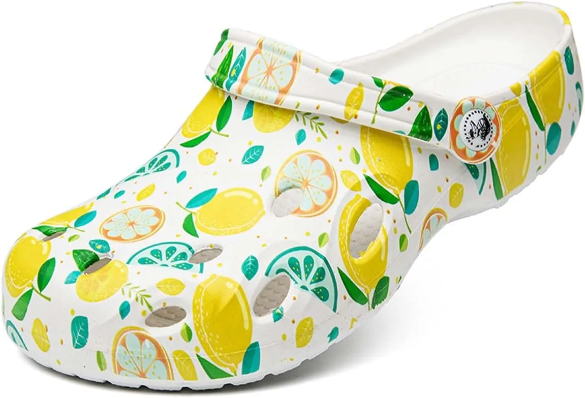 HYDLONGR Women's Summer Light Weight Breathable Quick-Drying Flat Garden Sandals Beach Slippers Clogs Mules Shoes