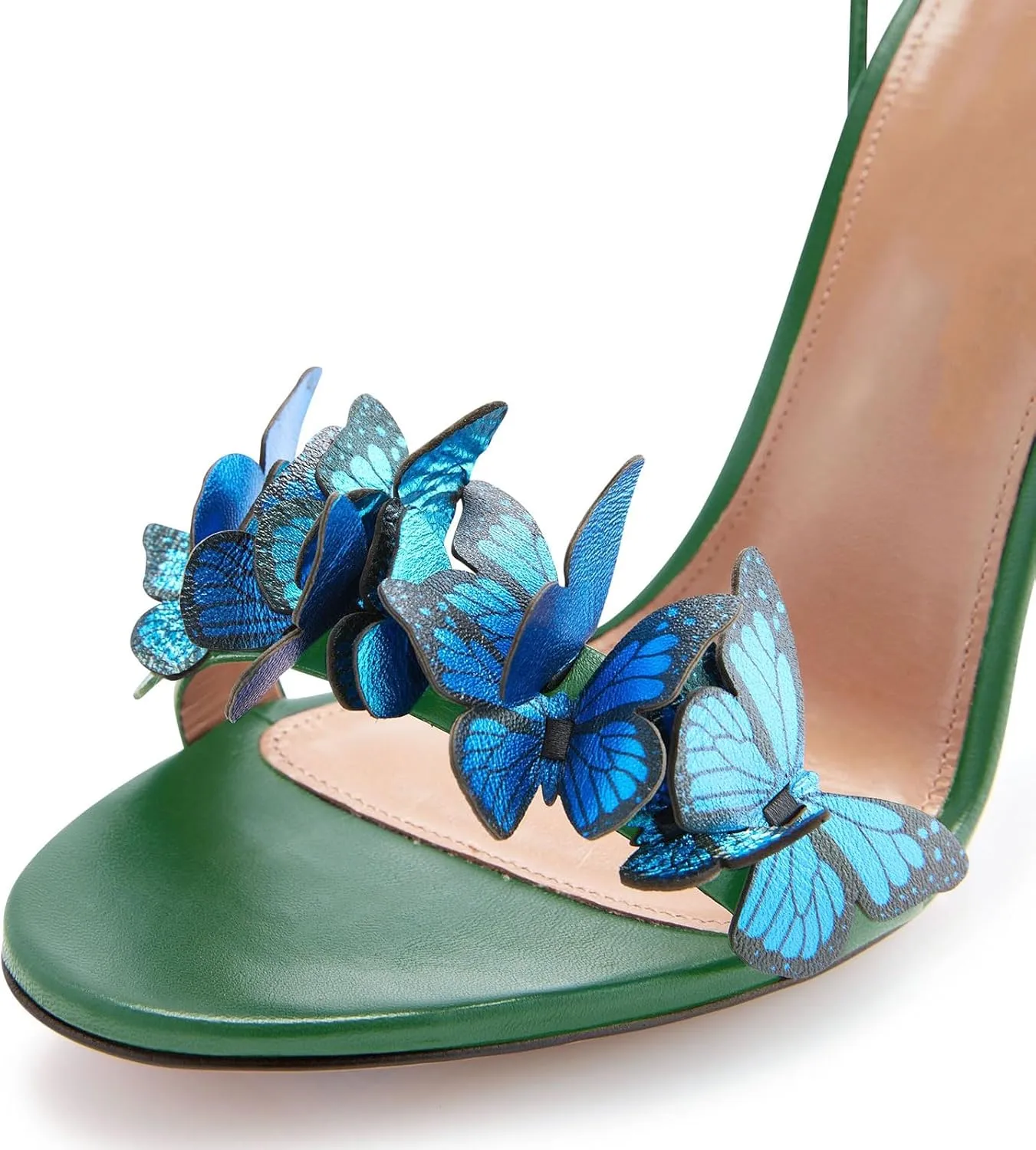 iadore Fashion Women Stiletto High Heel Shoes with Butterfly Decorations Lace up Summer Dress Sandals Size 5-12 US