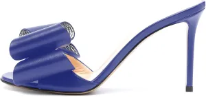 iadore Women Chic Stiletto High Heel Shoes Fashion Rhinestone Studded Slip on Open Round Toe Matte Sexy Sandals Size 5-12 US