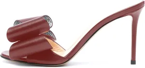 iadore Women Chic Stiletto High Heel Shoes Fashion Rhinestone Studded Slip on Open Round Toe Matte Sexy Sandals Size 5-12 US