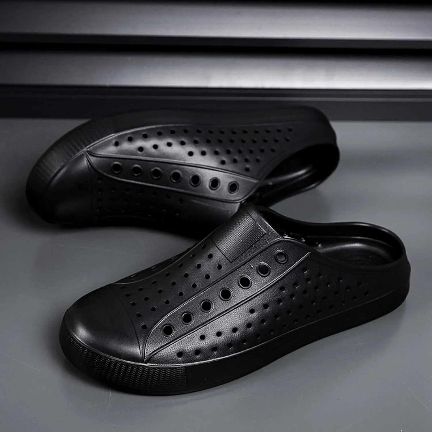 ihinzry Garden Clogs Mens Womens Backless Slip On Shoes Open Back Outdoor Slippers
