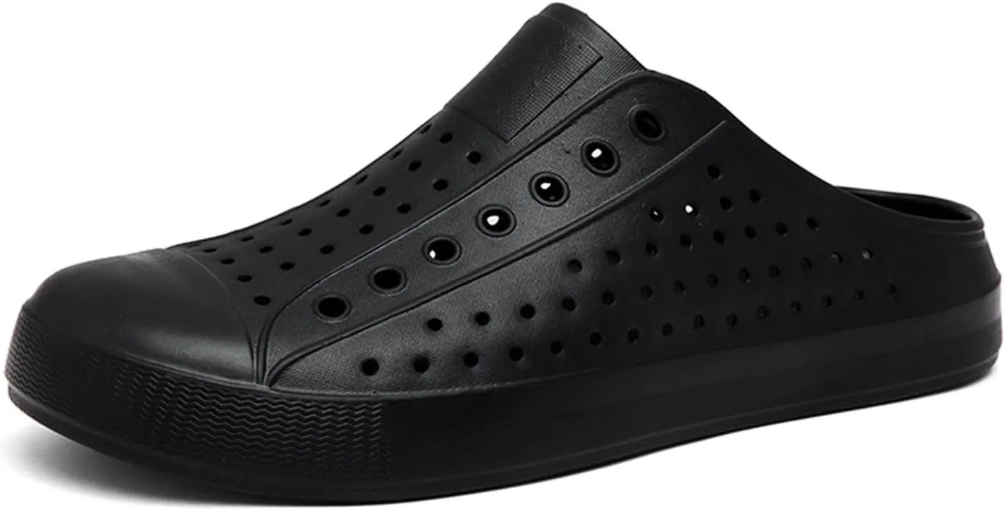 ihinzry Garden Clogs Mens Womens Backless Slip On Shoes Open Back Outdoor Slippers