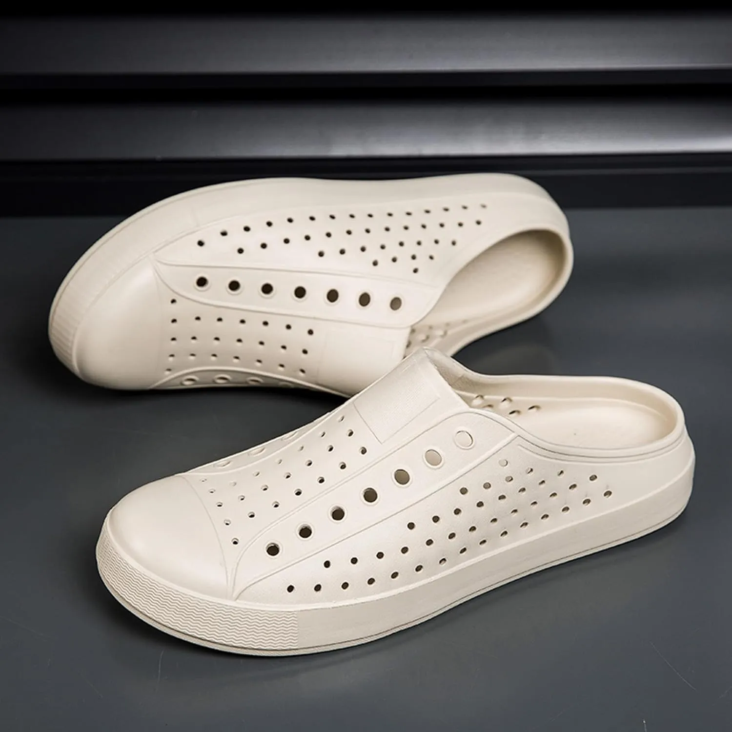 ihinzry Garden Clogs Mens Womens Backless Slip On Shoes Open Back Outdoor Slippers