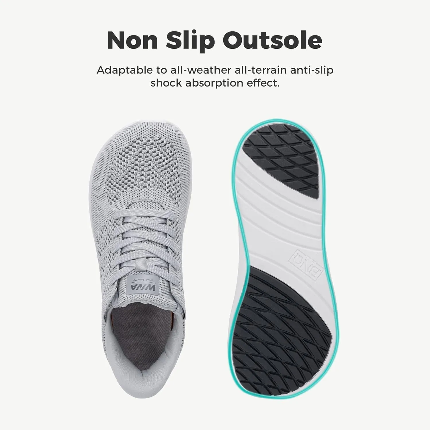IIV Mens Wide Toe Box Walking Shoes | Zero Drop Sole | Arch Support Insole | Wide Minimalist Slip On Tennis Sneakers